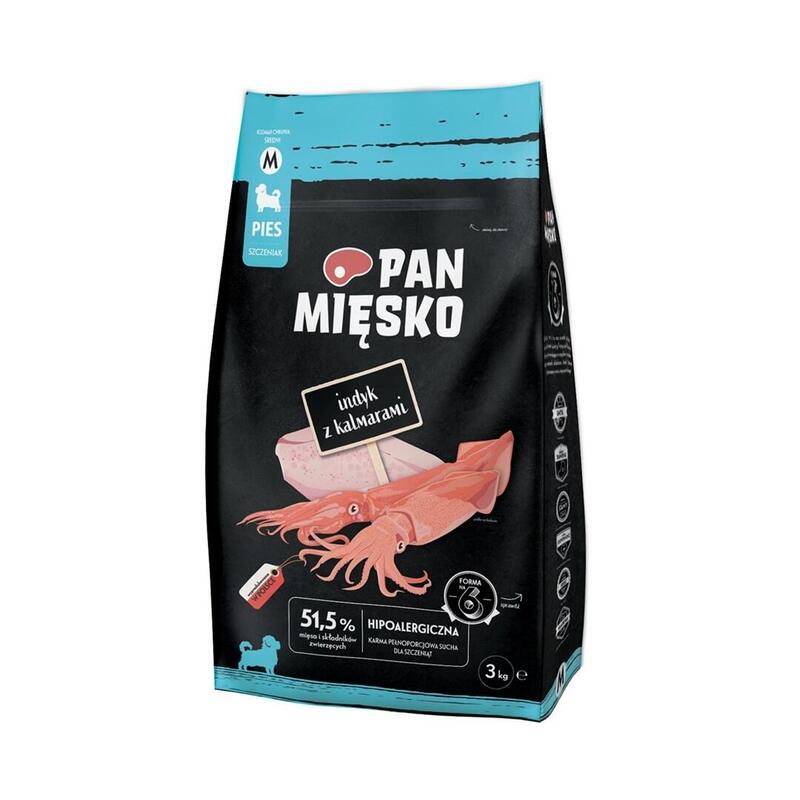 Alimento Seco Para Perros Pan Miesko Puppy Turkey With Calamari M  3kg