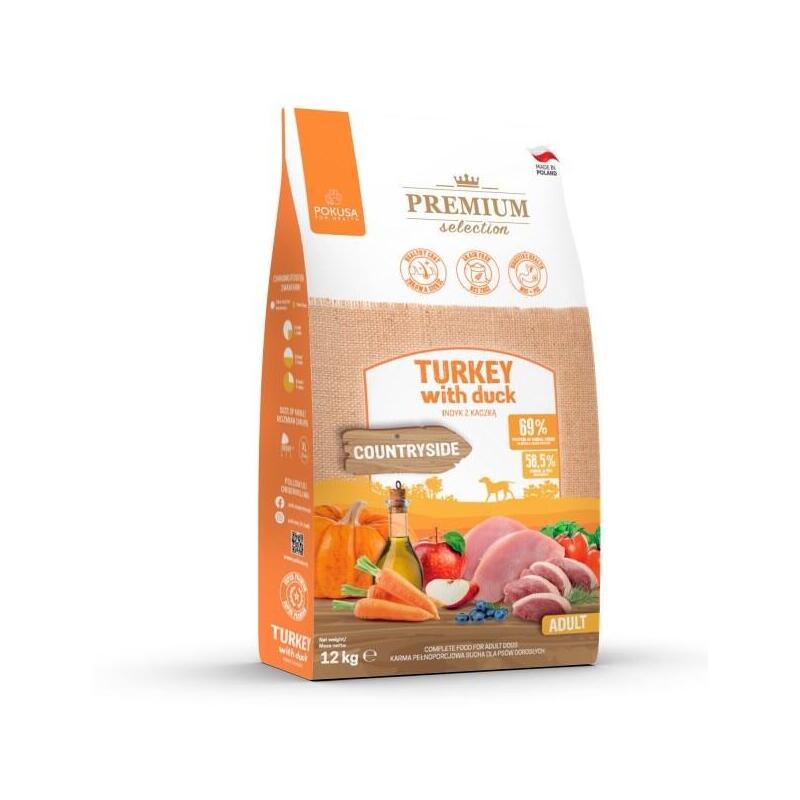 Alimento Seco Para Perros  Pokusa Premium Selection Adult Turkey With Duck  12kg