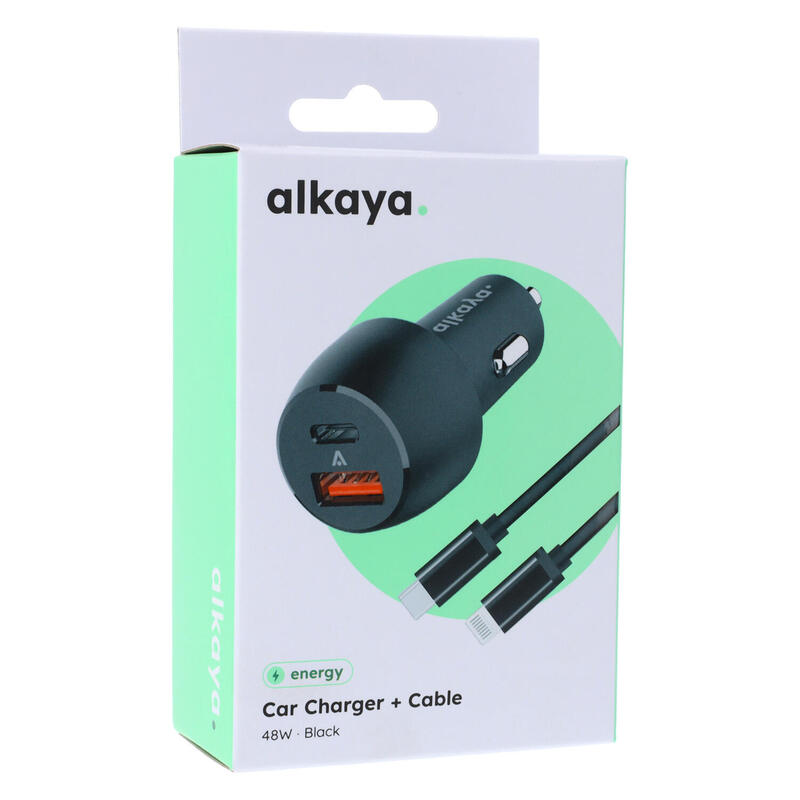 Alkaya Fast Speed Set Cargador De Coche Para Zigarettenanzünder 48w Negro