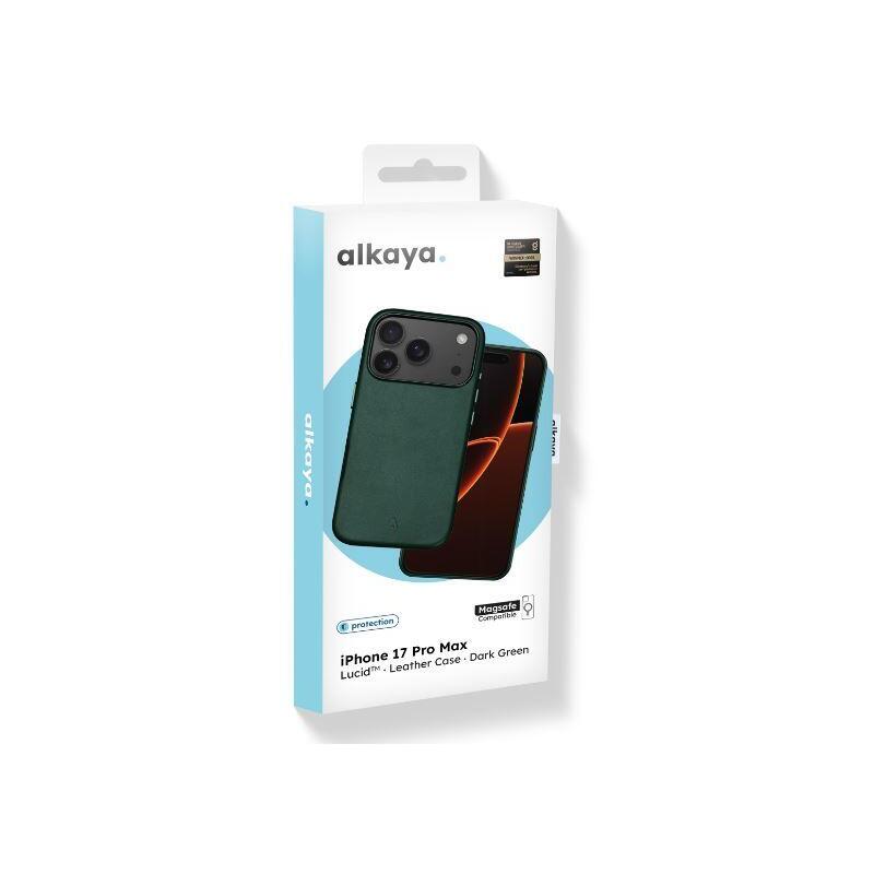 Alkaya Lucid Handy Schutzhülle Leather Funda F. Mag Iphone 17pro Max Dunkelgrün