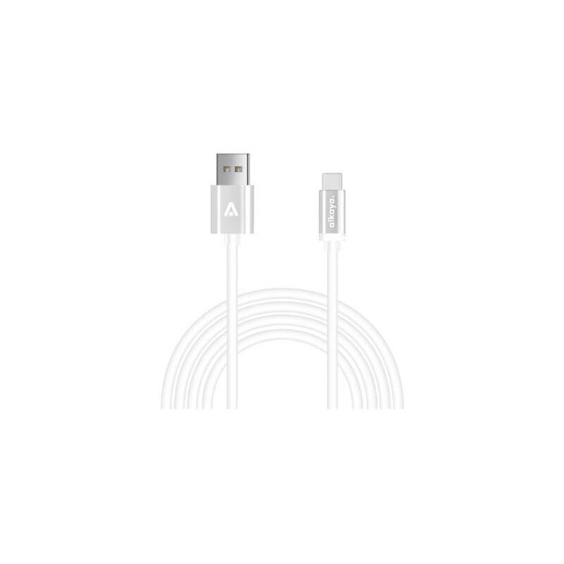 Alkaya Speed Flex Cable De Datos Hochglanz 15w, 1m Blanco