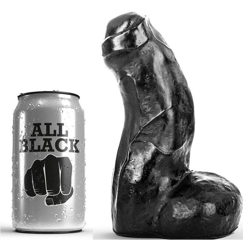 All Black  Realistic Dong Negro 17 Cm