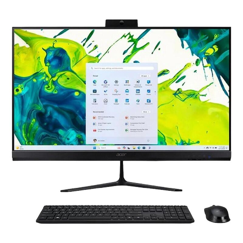 All In One Acer Aspire C24-2g, Intel Core 5 120u, 16gb, 512gb Ssd, 24", W11 - Negro