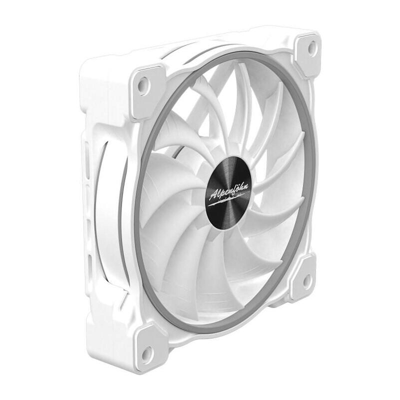 Alpenfohn Wing Boost 3 White 120mm Addressable Rgb High Speed Pwm Fan - Triple