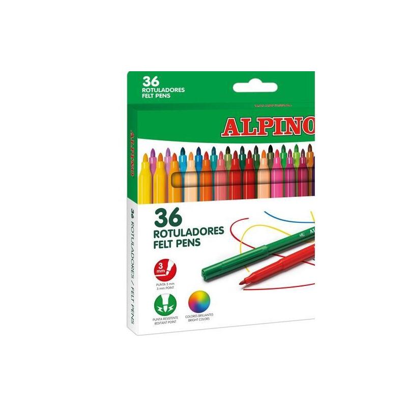 Alpino Rotuladores Standard Estuche De 36 C/Surtidos