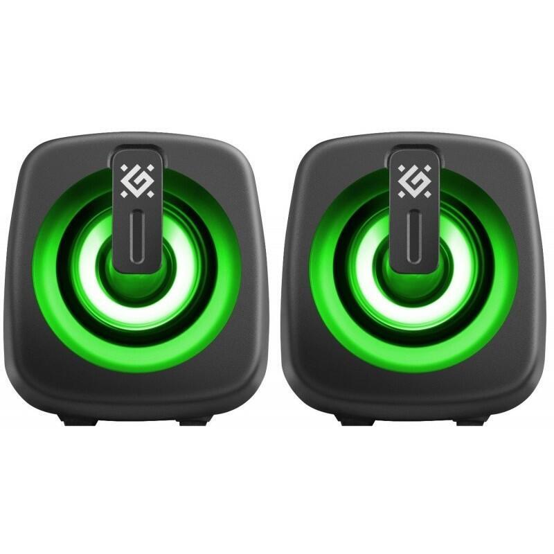 Altavoces Para Ordenador J1 2.0 6w Led Usb Negro