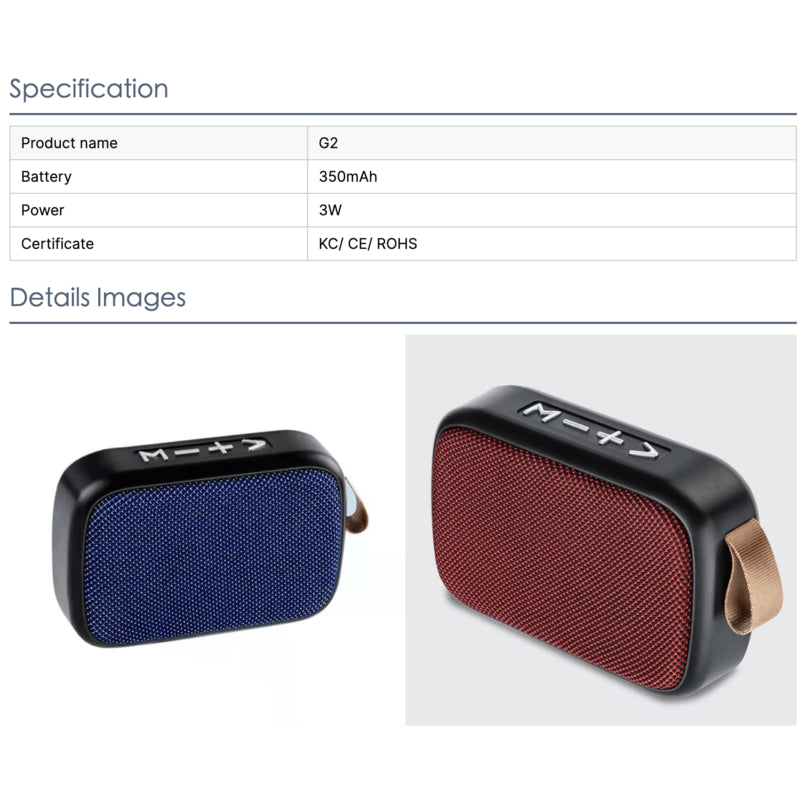 Altavoz Portatil Bluetooth Mini Azul