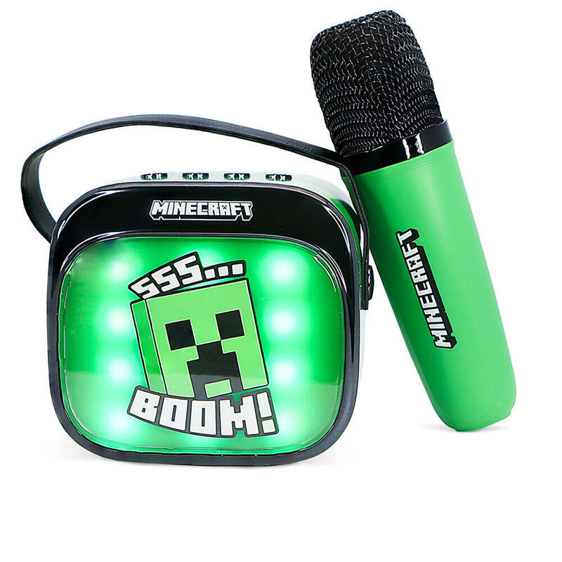 Altavoz Y Micro Karaoke Led Minecraft