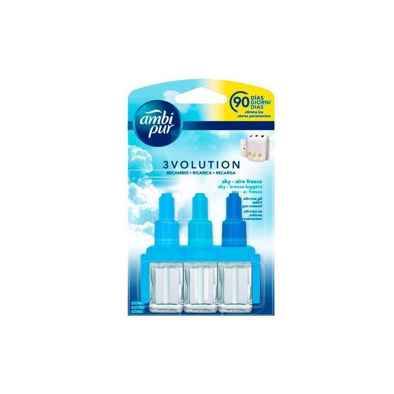 Ambipur Ambientador 3 Volution Recambio Aire Fresco 21ml