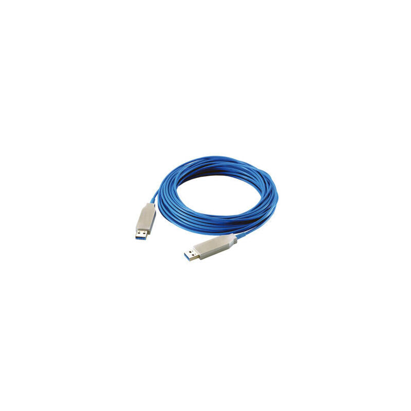 Amplificador Usb De  10m Usb 3.0 Aoc Optico A-M A A-M + Adaptador Hembra-Hembra Azul Aoc Logilink