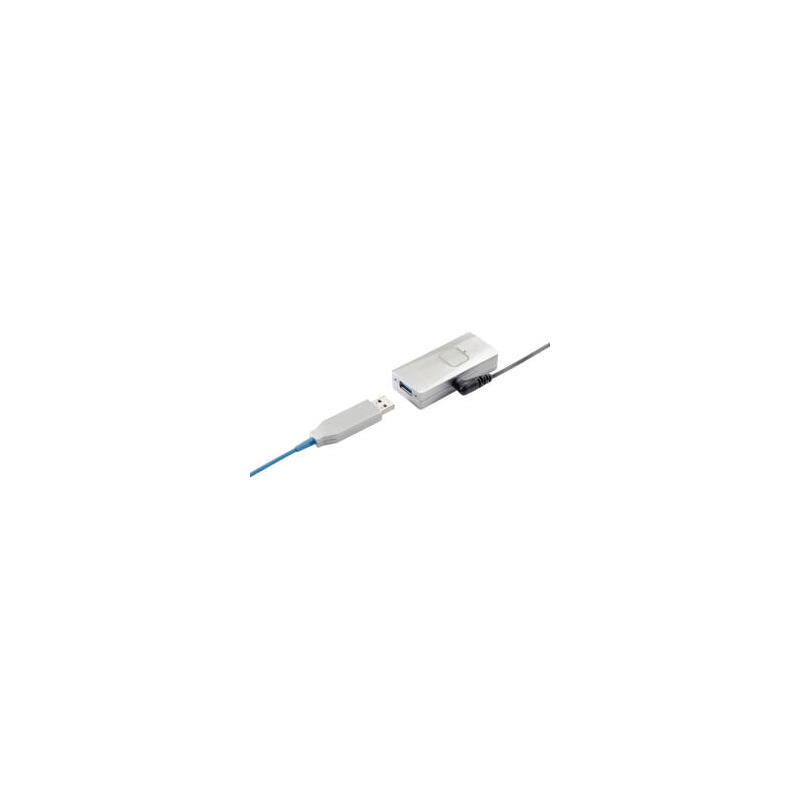 Amplificador Usb De  10m Usb 3.0 Aoc Optico A-M A A-M + Adaptador Hembra-Hembra Azul Aoc Logilink