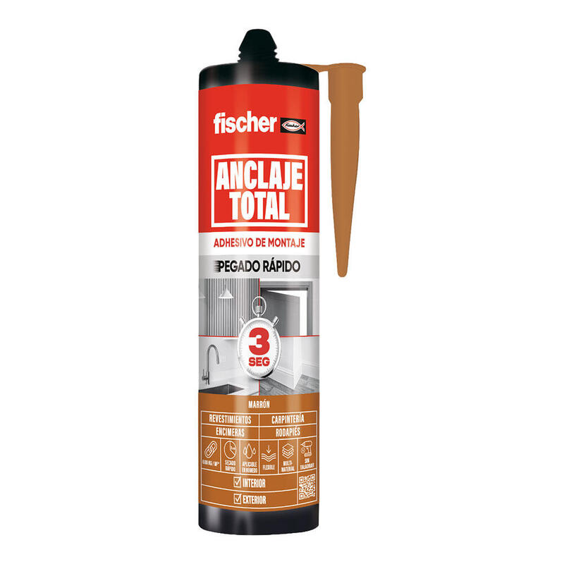 Anclaje Total, Pegado Rápido 3 Segundos, Para Interior Y Exterior, Marrón, 290 Ml