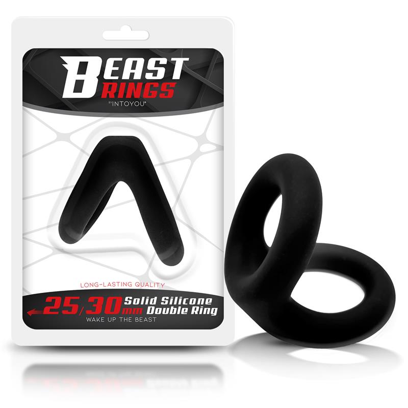 Anillo Doble Para El Pene Silicona Solida 2.5 / 3 Cm