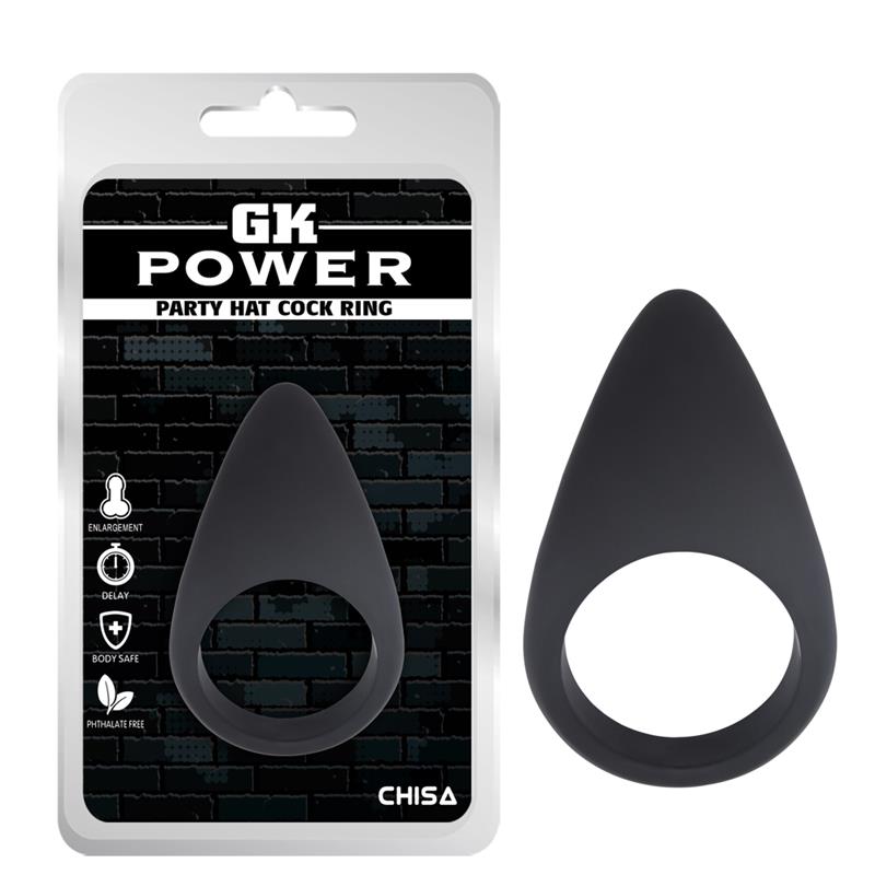 Anillo Para El Pene Party Hat Silicona Negro