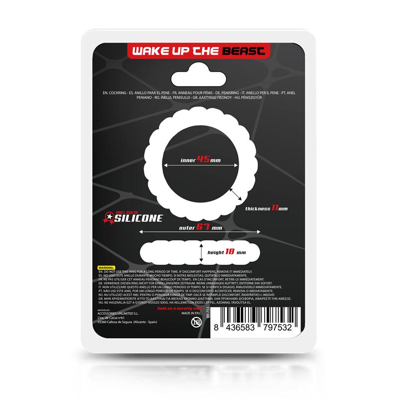 Anillo Para El Pene Silicona Sólida 4.5 Cm