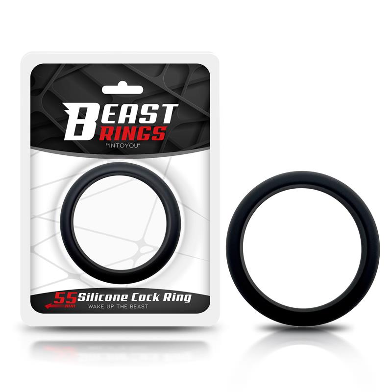 Anillo Para El Pene Silicona Sólida 55 Mm Negro
