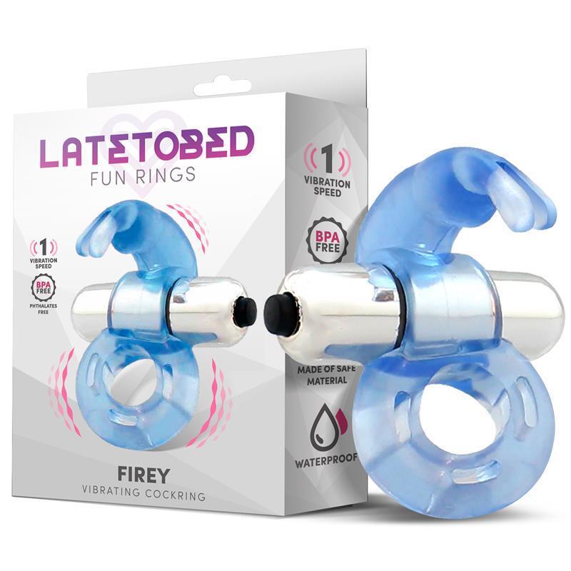 Anillo Vibrador Firey   Con Conejito Azul