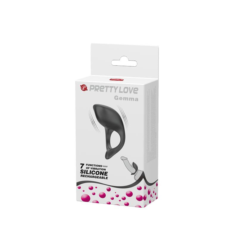 Anillo Vibrador Gemma Usb Silicona Negro