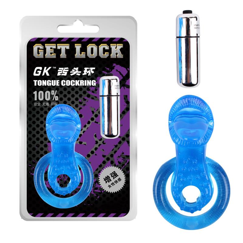Anillo Vibrador Para El Pene The Tongue Azul