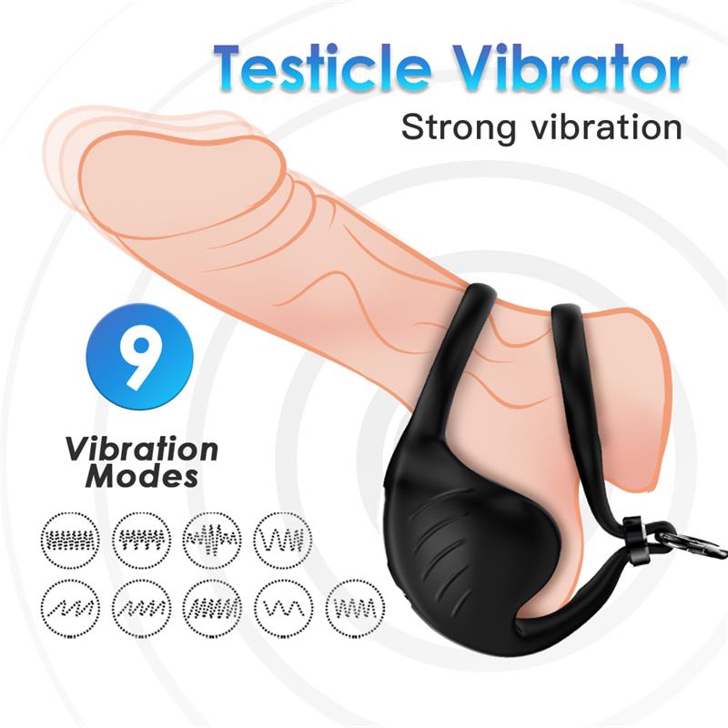 Anillo Vibrador Para Pene Y Testículos Ajustable