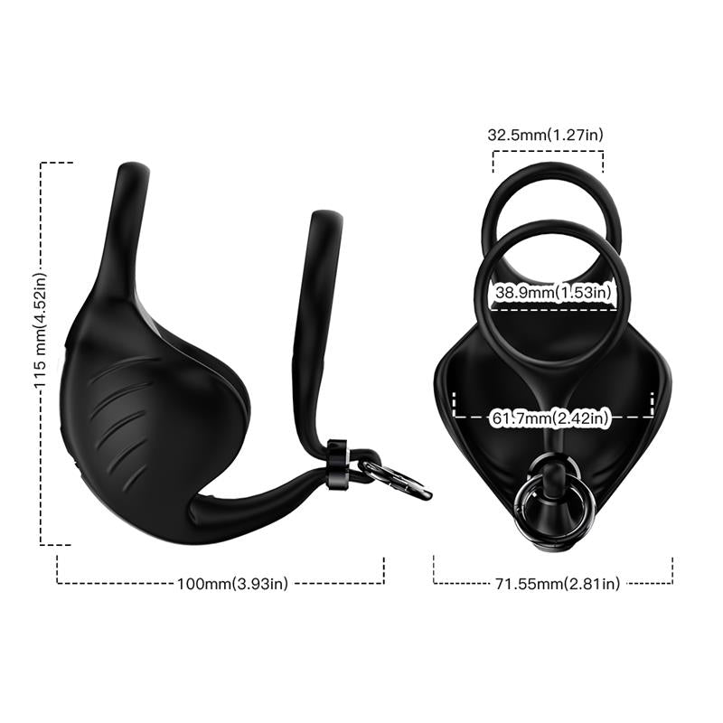 Anillo Vibrador Para Pene Y Testículos Ajustable