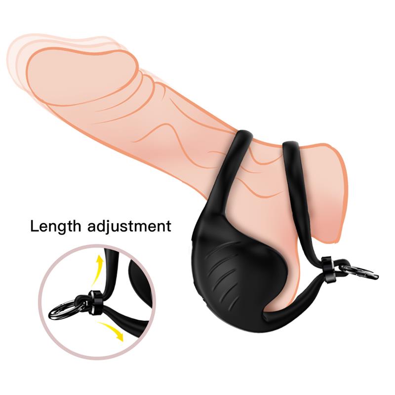 Anillo Vibrador Para Pene Y Testículos Ajustable