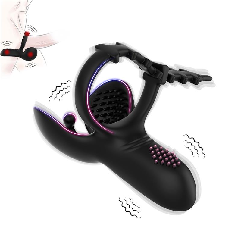 Anillo Vibrador Para Pene Y Testículos Ajustable