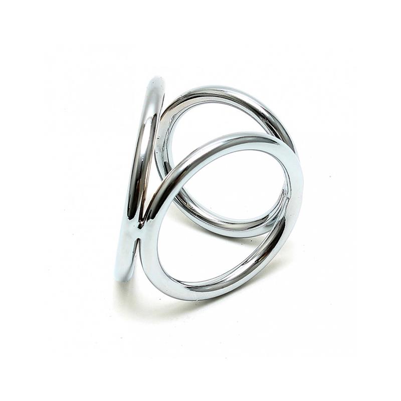 Anillos En Triángulo Metálico Para Pene Y Testículos