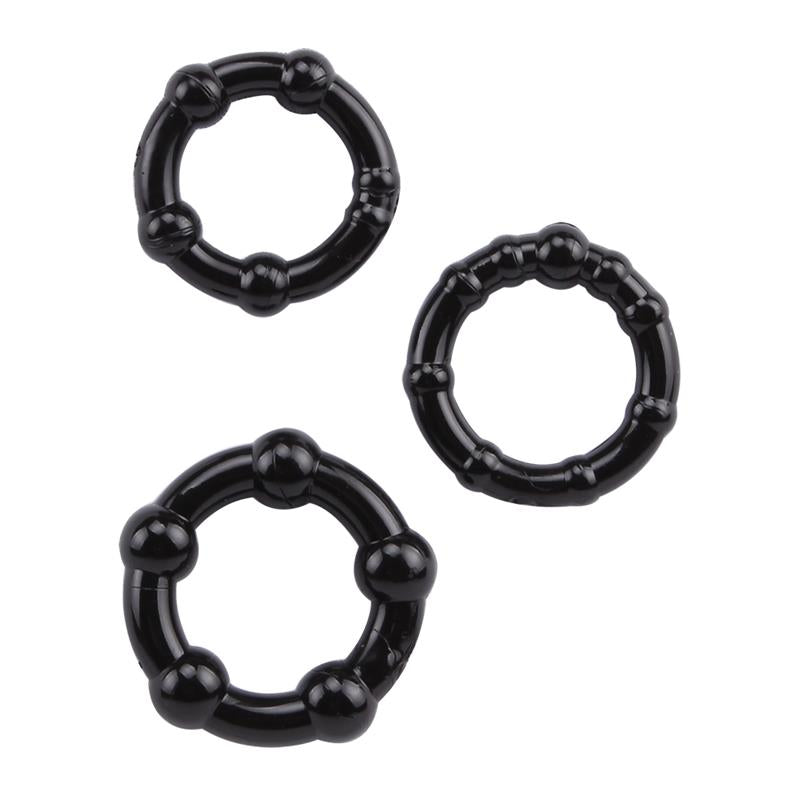 Anillos Para El Pene Beaded Negro