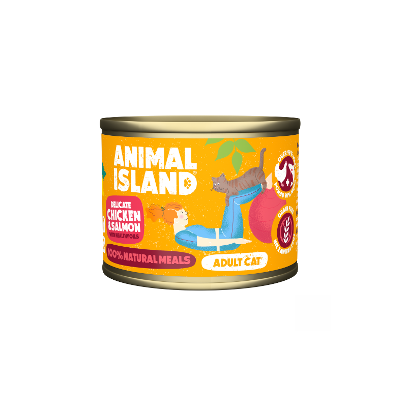 Animal Island Chicken With Salmon - Wet Cat Food - 200 G