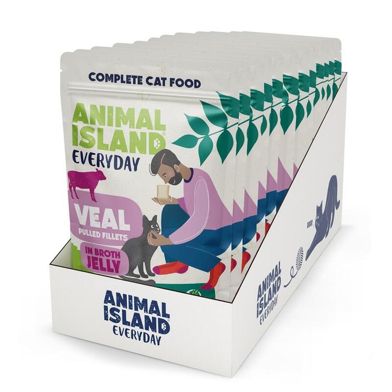 Animal Island Everyday Jelly Veal - Comida Húmeda Para Gatos - 12 X 85g