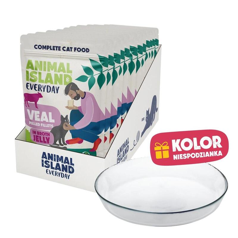 Animal Island New Jelly Everyday 12x85g+Talerzyk