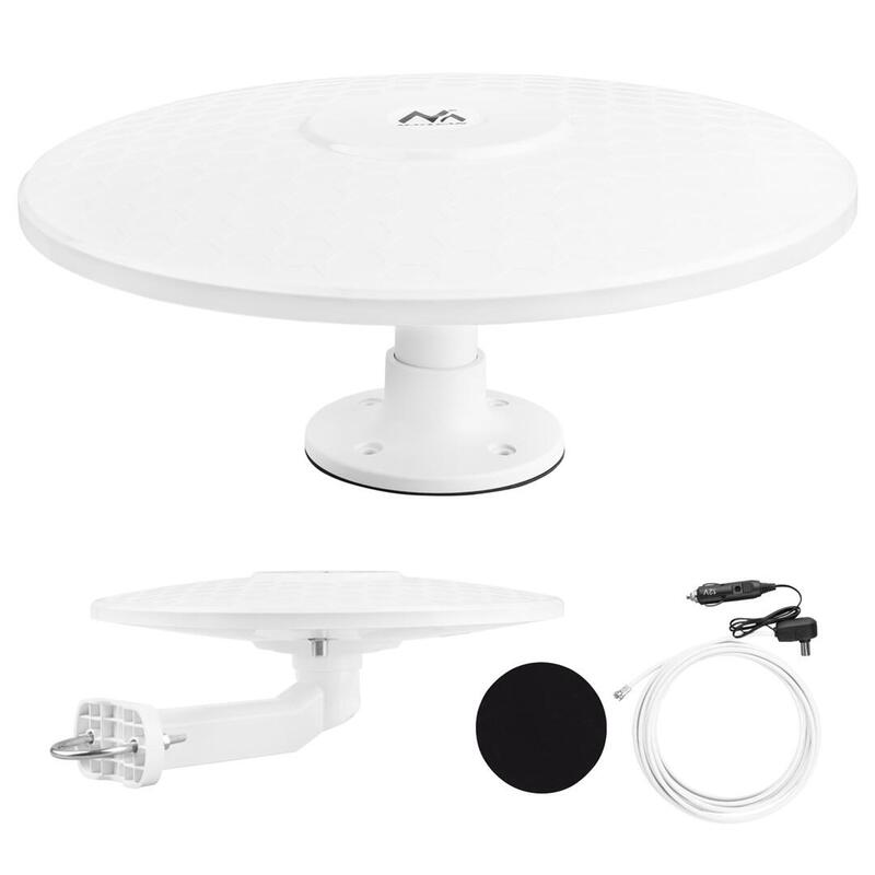 Antena Omnidireccional Maclean Dvb-T/T2 Hevc, Activa, Camper, 12v, Mctv-103