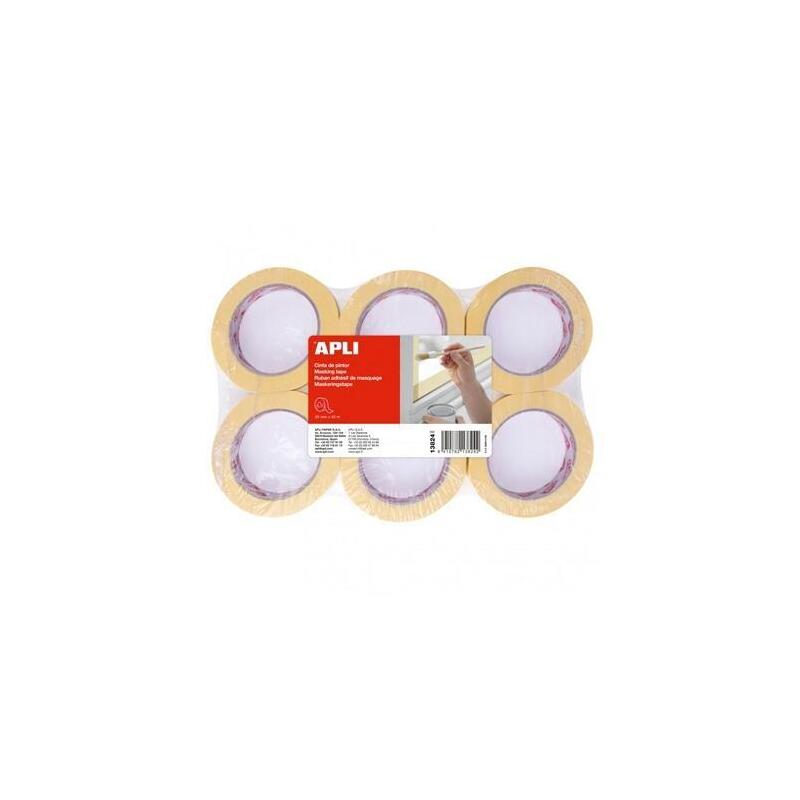 Apli Cinta Pintor 60gr Rollo 25mmx45m Removible Amarillo -6u-