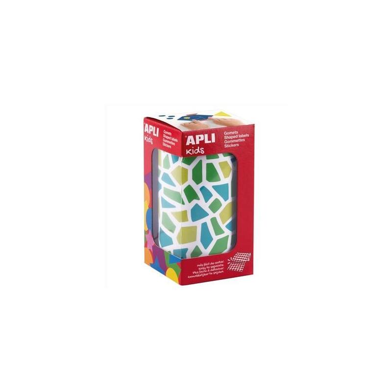 Apli Gomets Mosaicos Removibles 2460u 30 Hojas Tonos Azules Surtidos