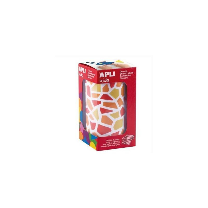 Apli Gomets Mosaicos Removibles 2460u 30 Hojas Tonos Rojos Surtidos