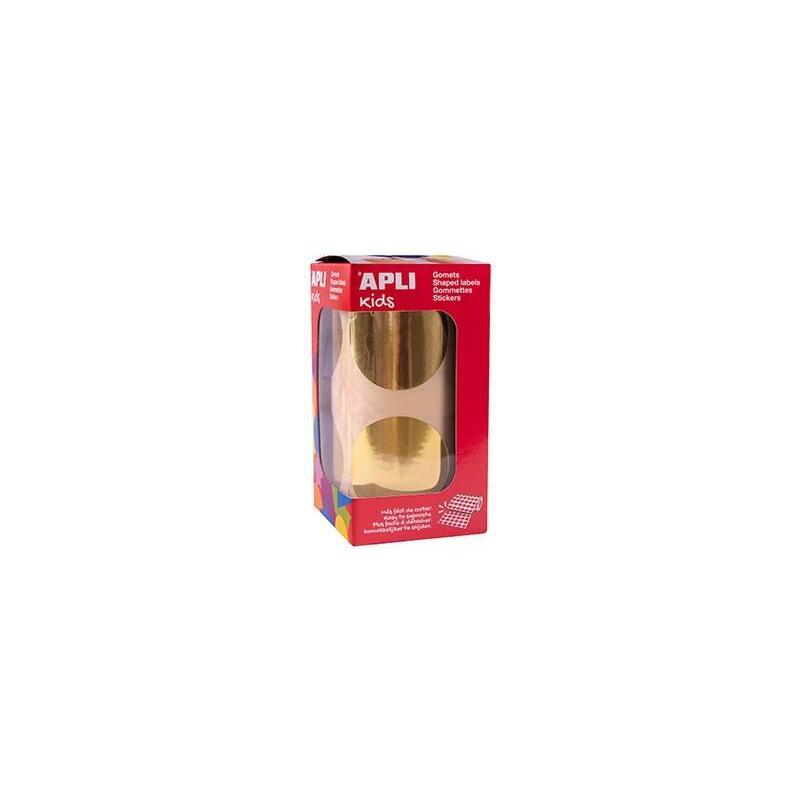 Apli Gomets Redondos 45mm Rollo Dorado
