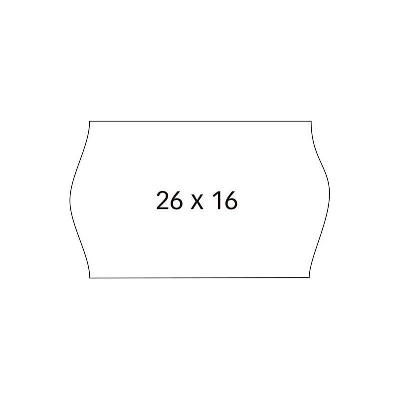 Apli Pack 6 Rollos De 1000 Etiquetas 26x16mm Para Etiquetadora De Precios Cantos Sinusoidal Blanco