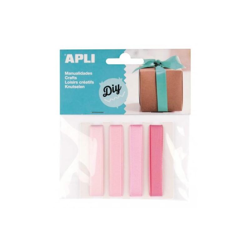 Apli Pack De 4 Cintas De Tela - Ideales Para Manualidades - Scrapbooking - Envolver Regalos - Decoraciones Para Eventos