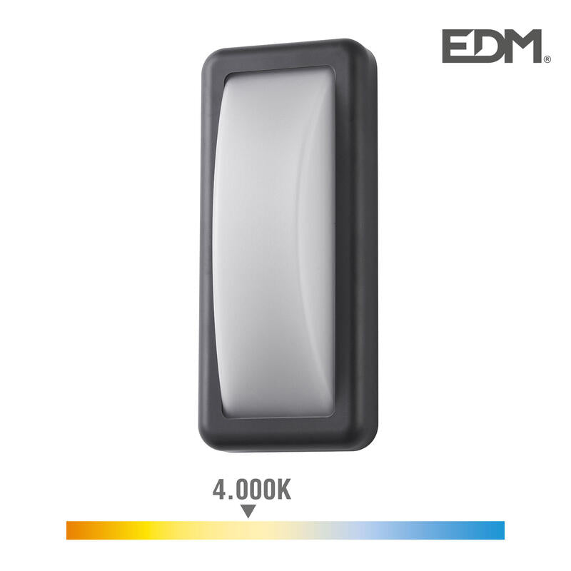 Aplique Led 6w 450lm 4000k Luz Dia Ip65 Rectangular Edm
