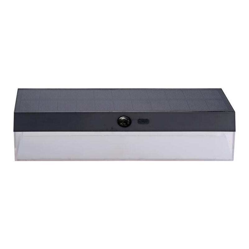 Aplique Solar Rectangular 4 W 500 Lm, 3.000/4.000/6.500 K, Con Sensor, Negro