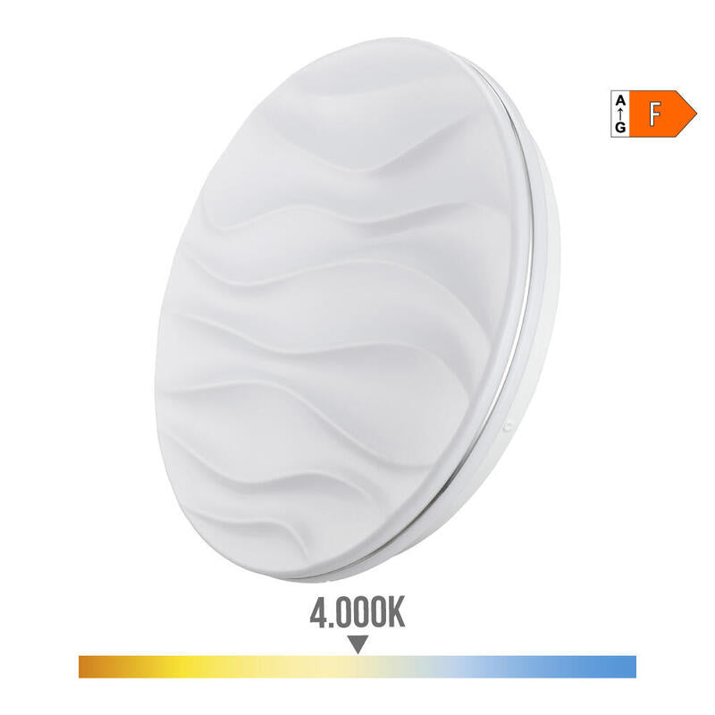 Aplique Super Led De Superficie 18w 1820lm 4000k Ø33x6,8cm Modelo Desert Edm