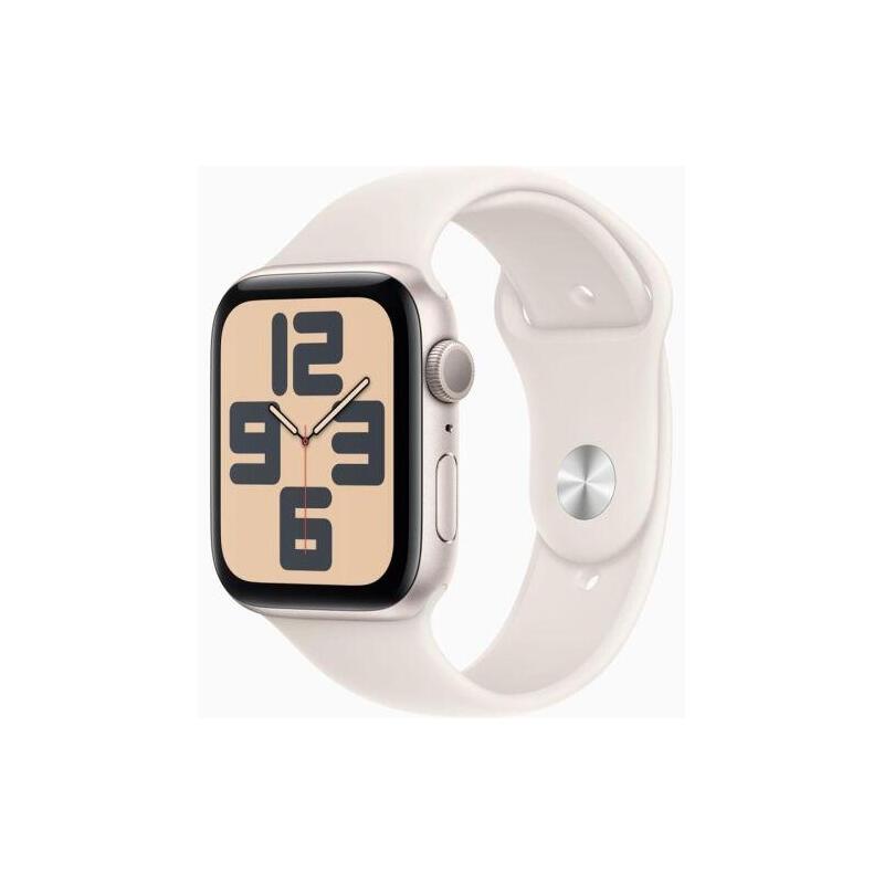 Apple Watch Se (2024) Gps 44mm Starlight Alu Case, Starlight Sport Strap M/L Eu Mxev3