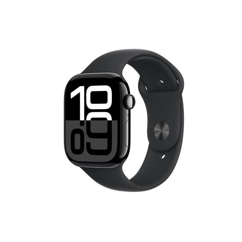 Apple Watch Series 10 Gps 46mm Jet Black Alu Case, Midnight Black Sport Band M/L Eu Mwwq3