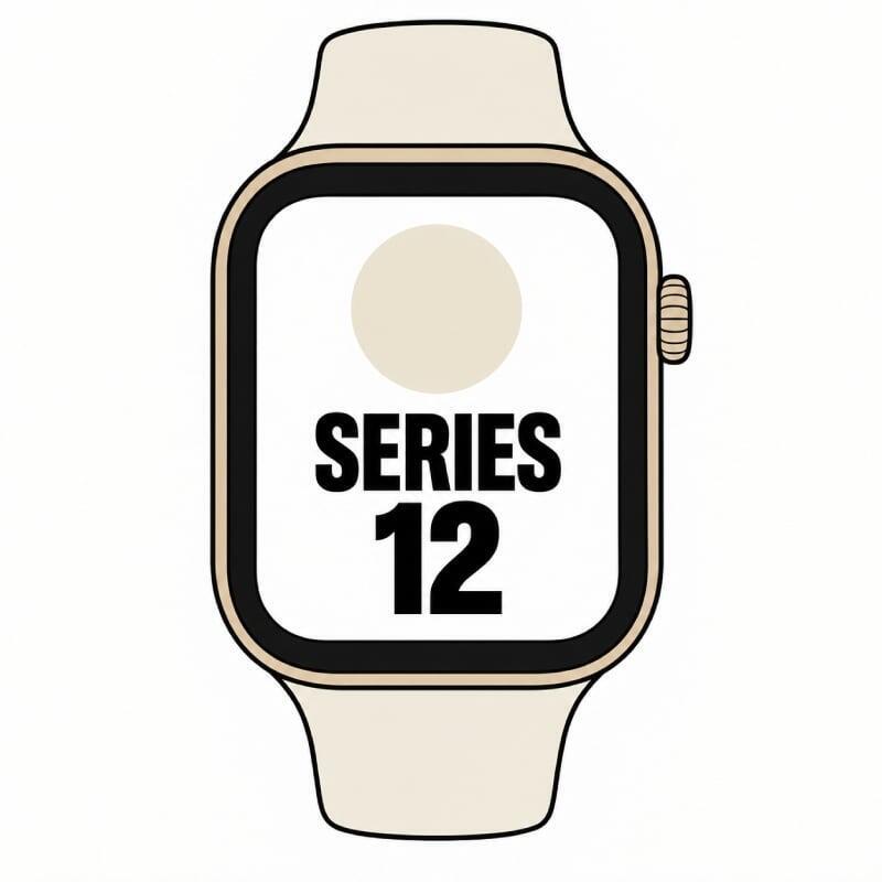 Apple Watch Series 12 Gps Cellular 42mm Dorado Claro Correa Deportiva Arena (S M)