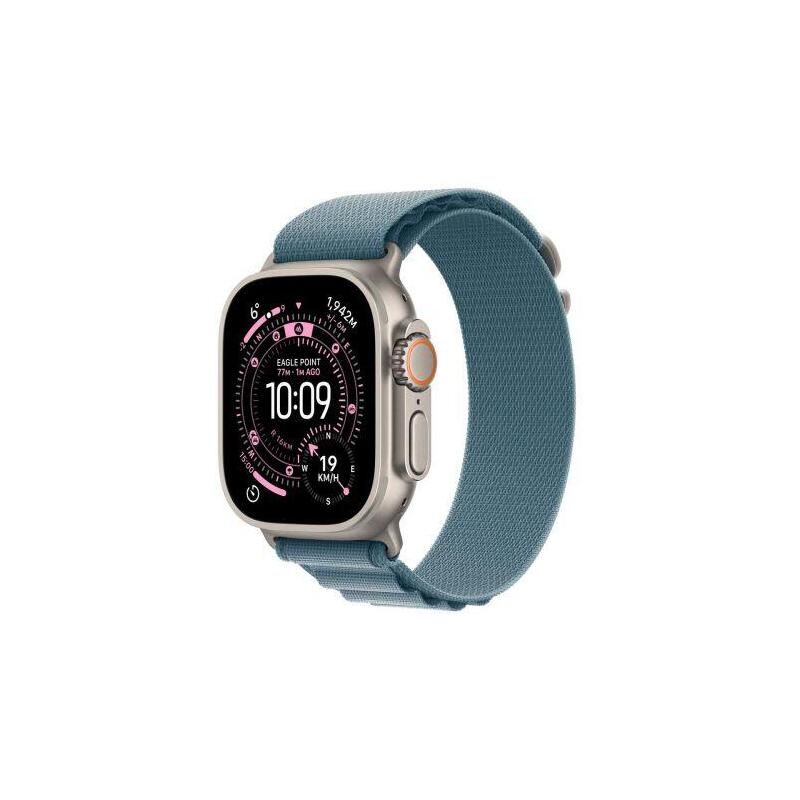 Apple Watch Ultra 3 (2025) Gps + Cellular 5g 49mm Natural Titanium Case With Light Alpine Trail Loop Strap Large Eu Mewp4