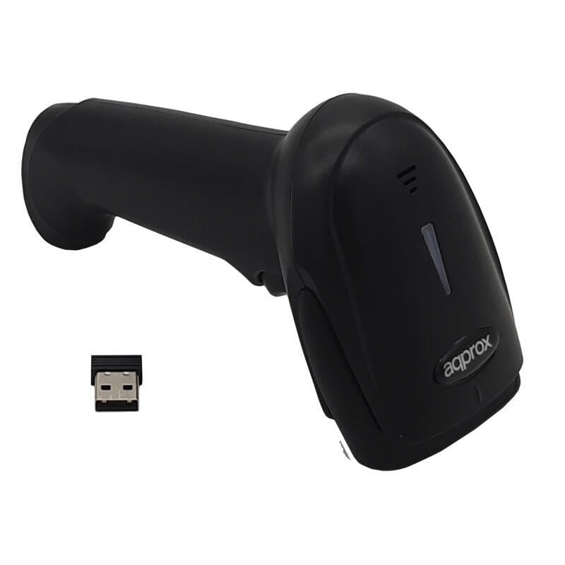 Approx Lector De Codigos De Barras 1d Inalambrico Bluetooth, Rf - Indicador Led Y Beeper - Velocidad 300 Veces X Seg. - Autonomia Hasta 16h