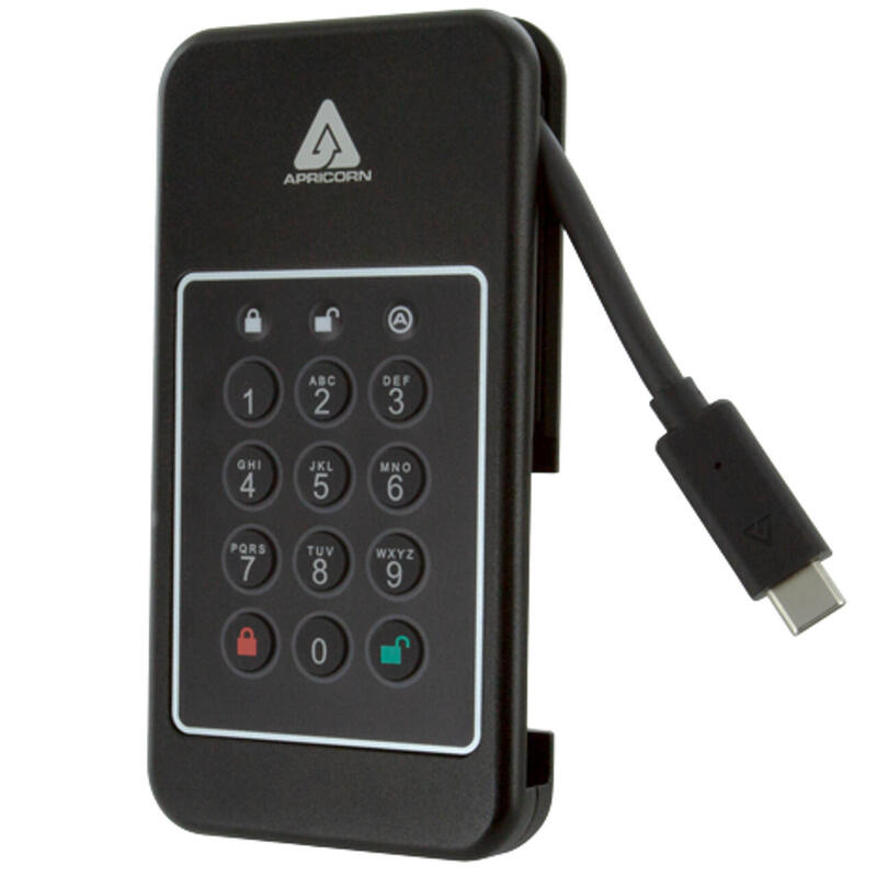 Apricorn Aegis Nvx 2 Tb Usb Tipo C 3.2 Gen 1 (3.1 Gen 1) Negro