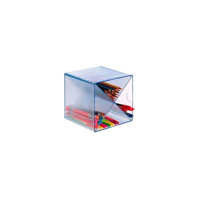Archivo 2000 Organizador Archicubo Divisor En Aspa 4 Compartimentos 150x150x150 Mm Azul Transparente