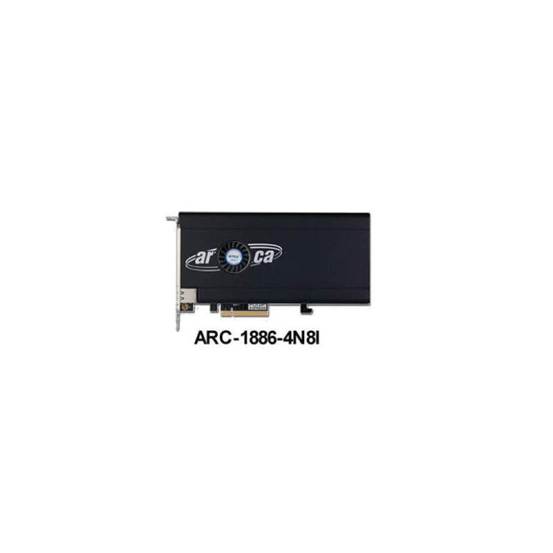 Areca Raid Controller Arc-1886-4n8i 4x M.2 Und 8-Port Tri Mode 1x Sff 8654 Pcie 4.0 X8 Fh
